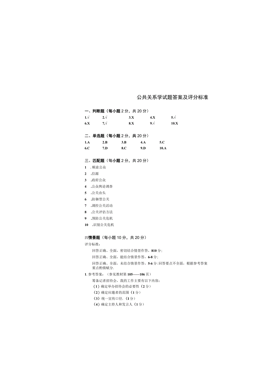 公共关系学试题（C）参考答案及评分标准.docx_第2页