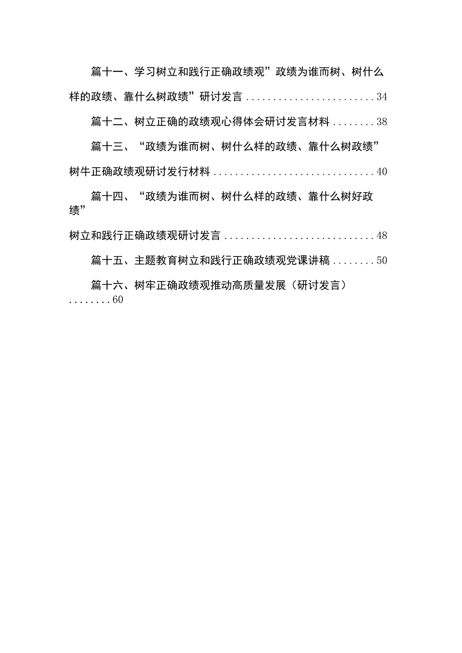 2023主题教育树立和践行正确的政绩观专题研讨发言材料（共16篇）汇编.docx_第2页