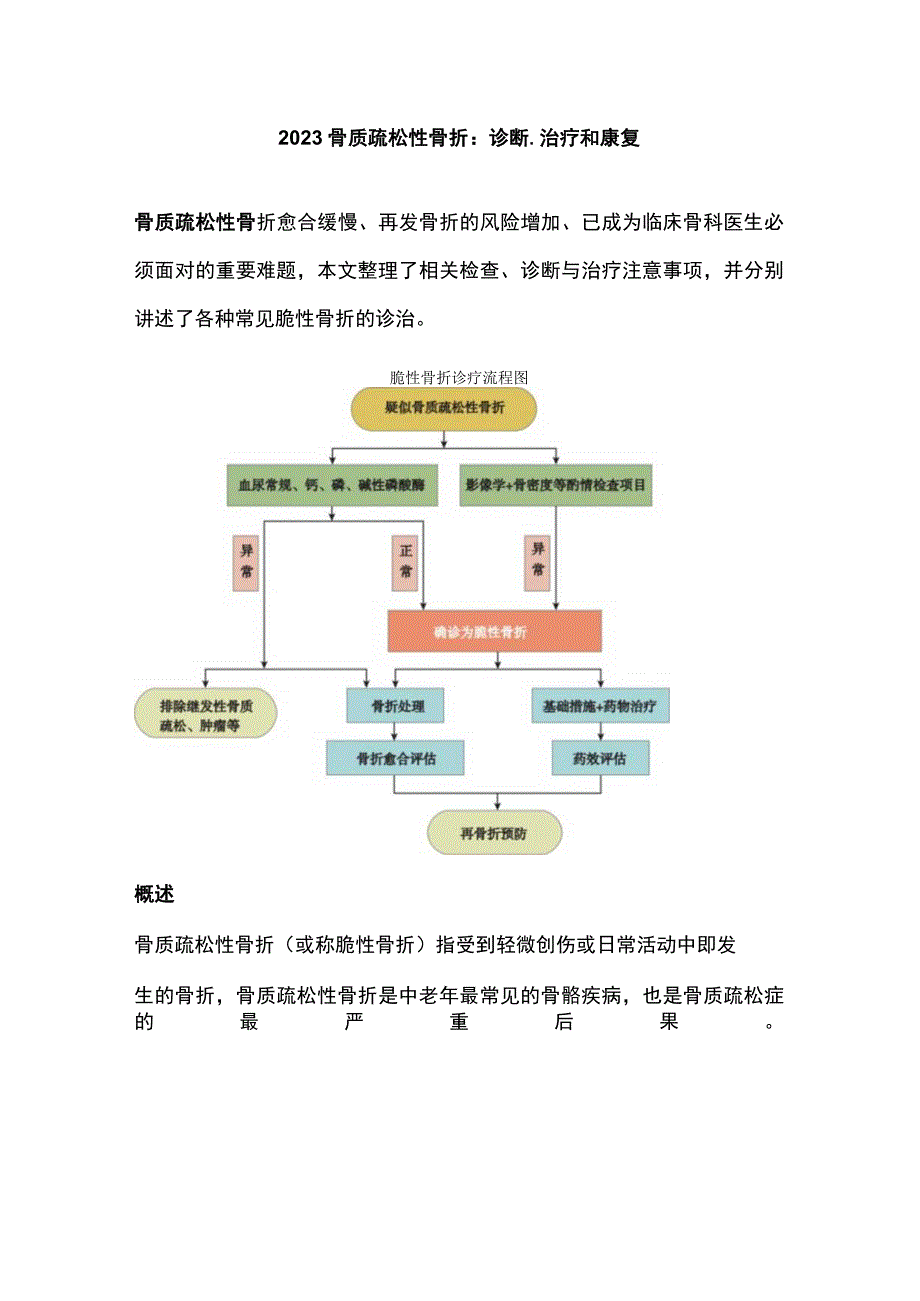 2023骨质疏松性骨折：诊断、治疗和康复.docx_第1页