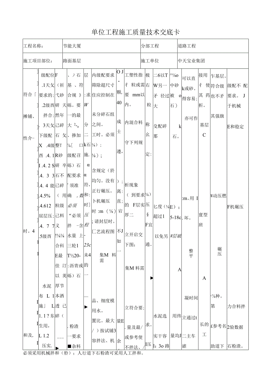 路面基层交底（质量技术交底卡）.docx_第1页