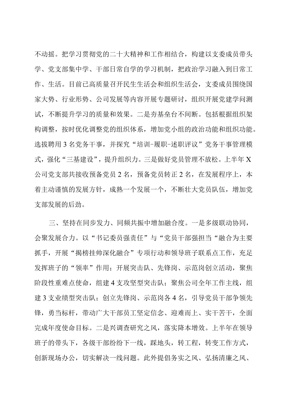 公司党支部党建工作汇报材料.docx_第2页