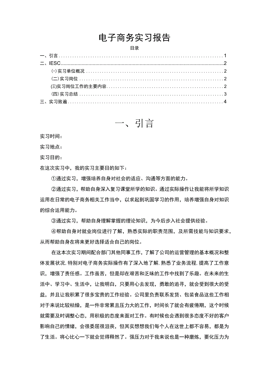 【电子商务实习报告3000字】.docx_第1页