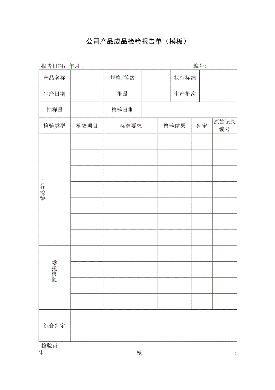 公司产品成品检验报告单模板doc_2.docx_第1页