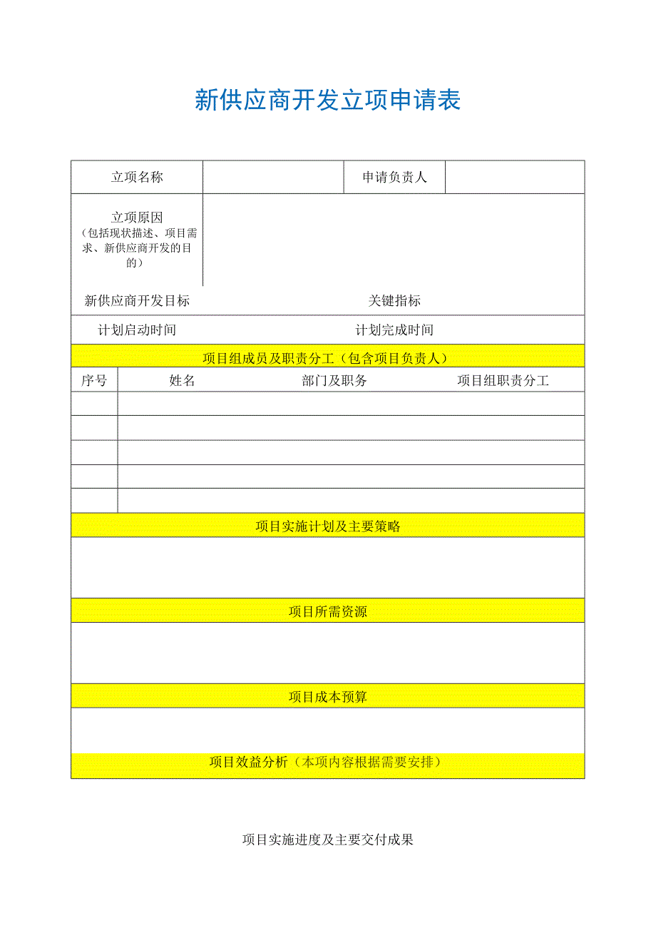 【最新】新供应商开发立项申请表.docx_第1页