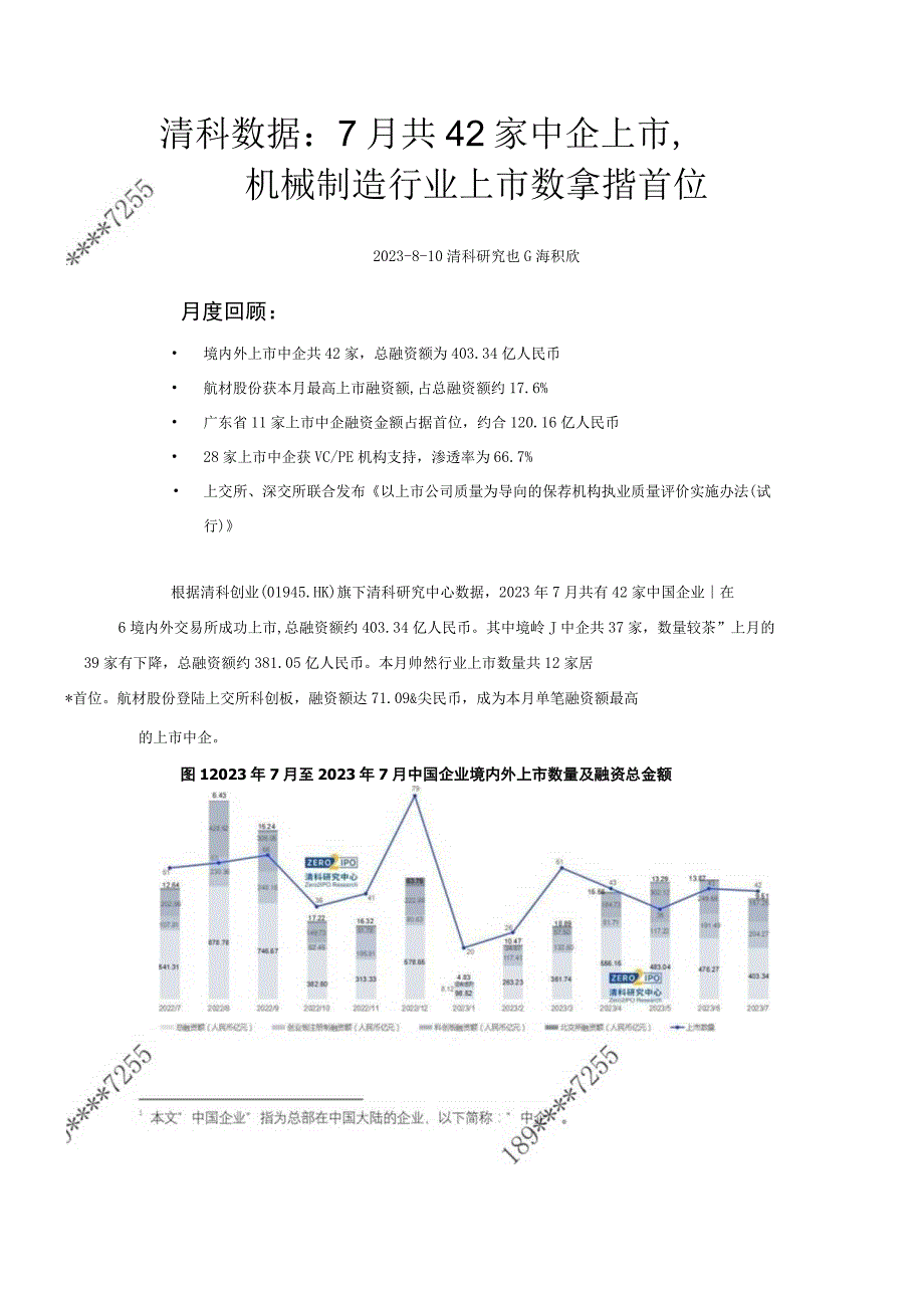 【家居家电研报】清科数据：7月共42家中企上市机械制造行业上市数量居首位_市场营销策划_2023年.docx_第2页