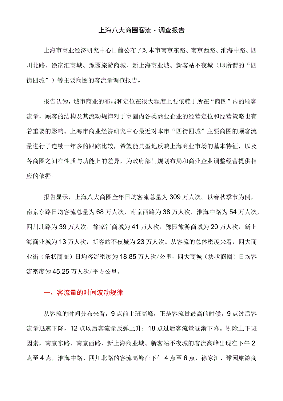 上海八大商圈客流量调查报告.docx_第1页