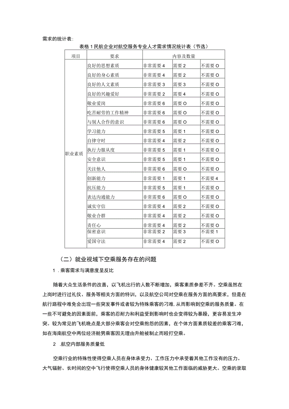 【《就业视域下空乘学生职业素质的培养探析》4300字（论文）】.docx_第3页