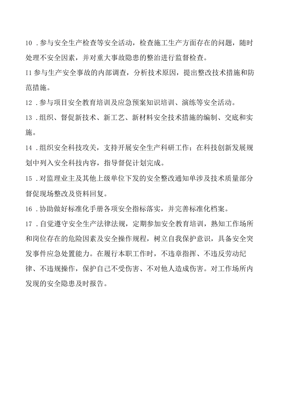 工程技术质量部副部长安全生产责任清单.docx_第2页