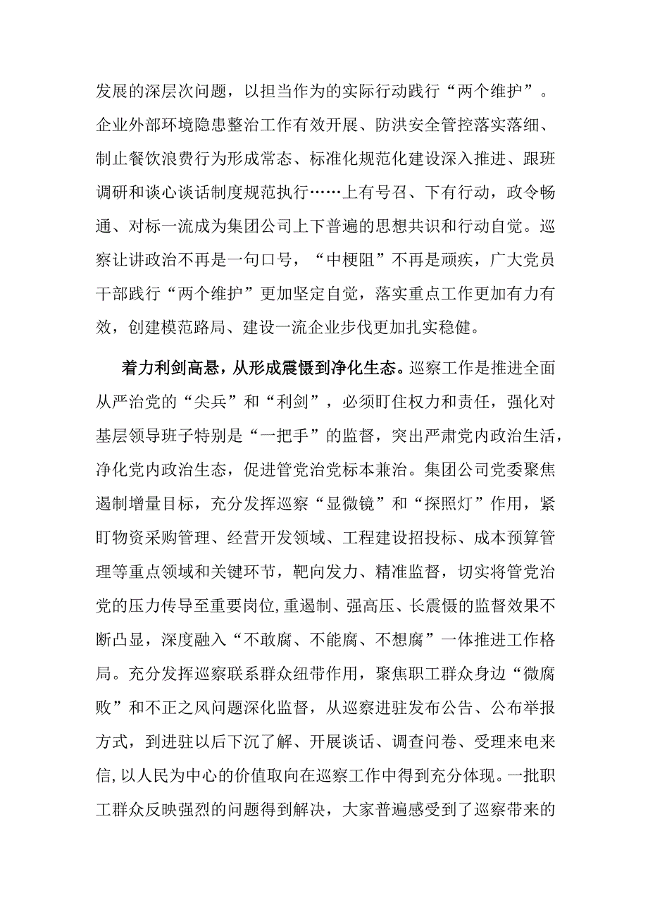 在国资国企系统巡察工作座谈会上的典型交流材料.docx_第3页