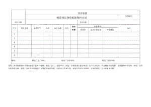 制造项目物资限额领料计划.docx