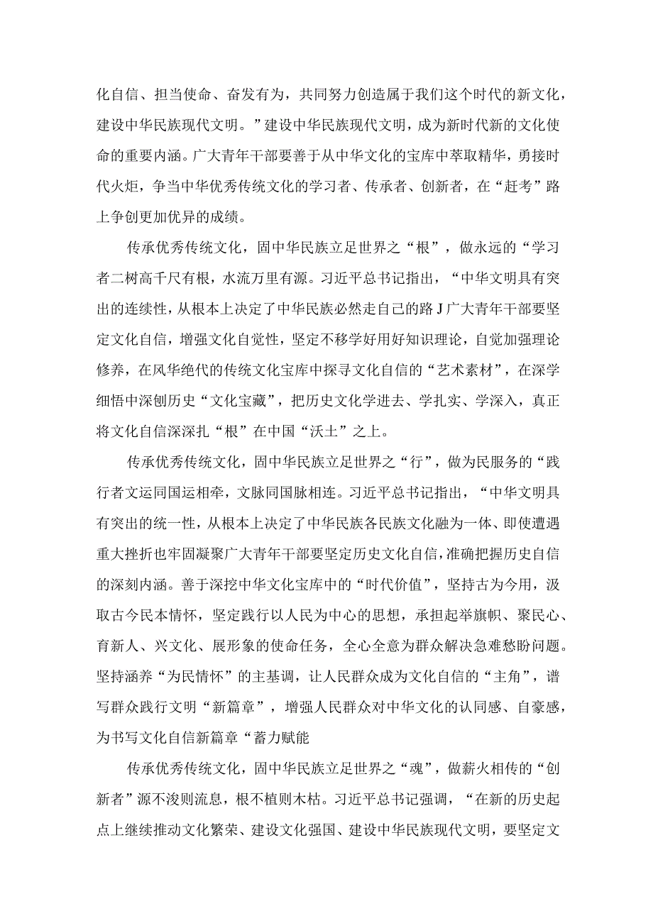 在文化传承发展座谈会上发表重要讲话学习心得体会精选（参考范文九篇）.docx_第2页