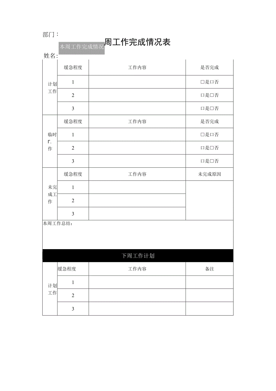 周工作完成情况表(1).docx_第1页