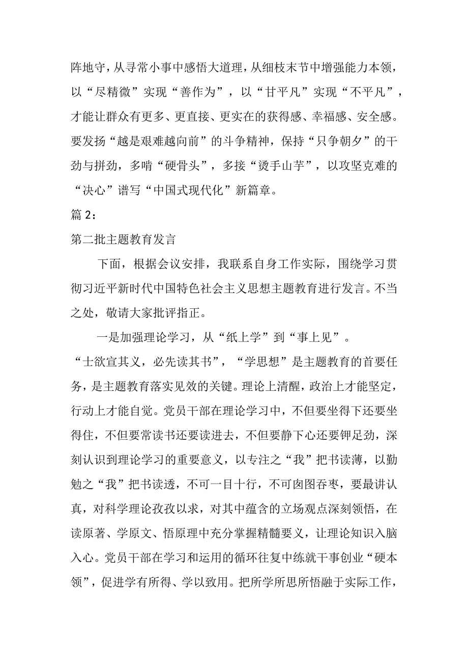 有关第二批主题教育发言（2篇）.docx_第3页