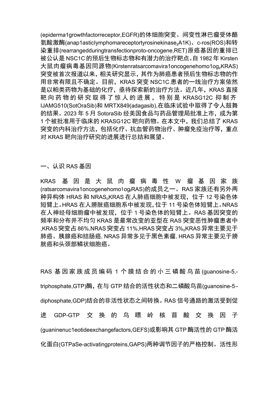 最新：KRAS突变非小细胞肺癌内科治疗现状与展望.docx_第2页