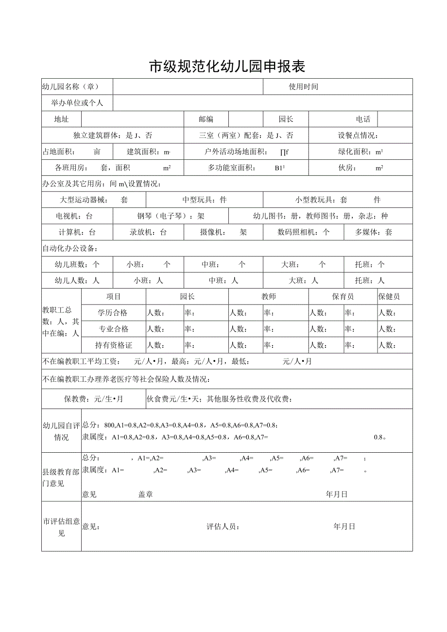 市级规范化幼儿园申报表.docx_第1页