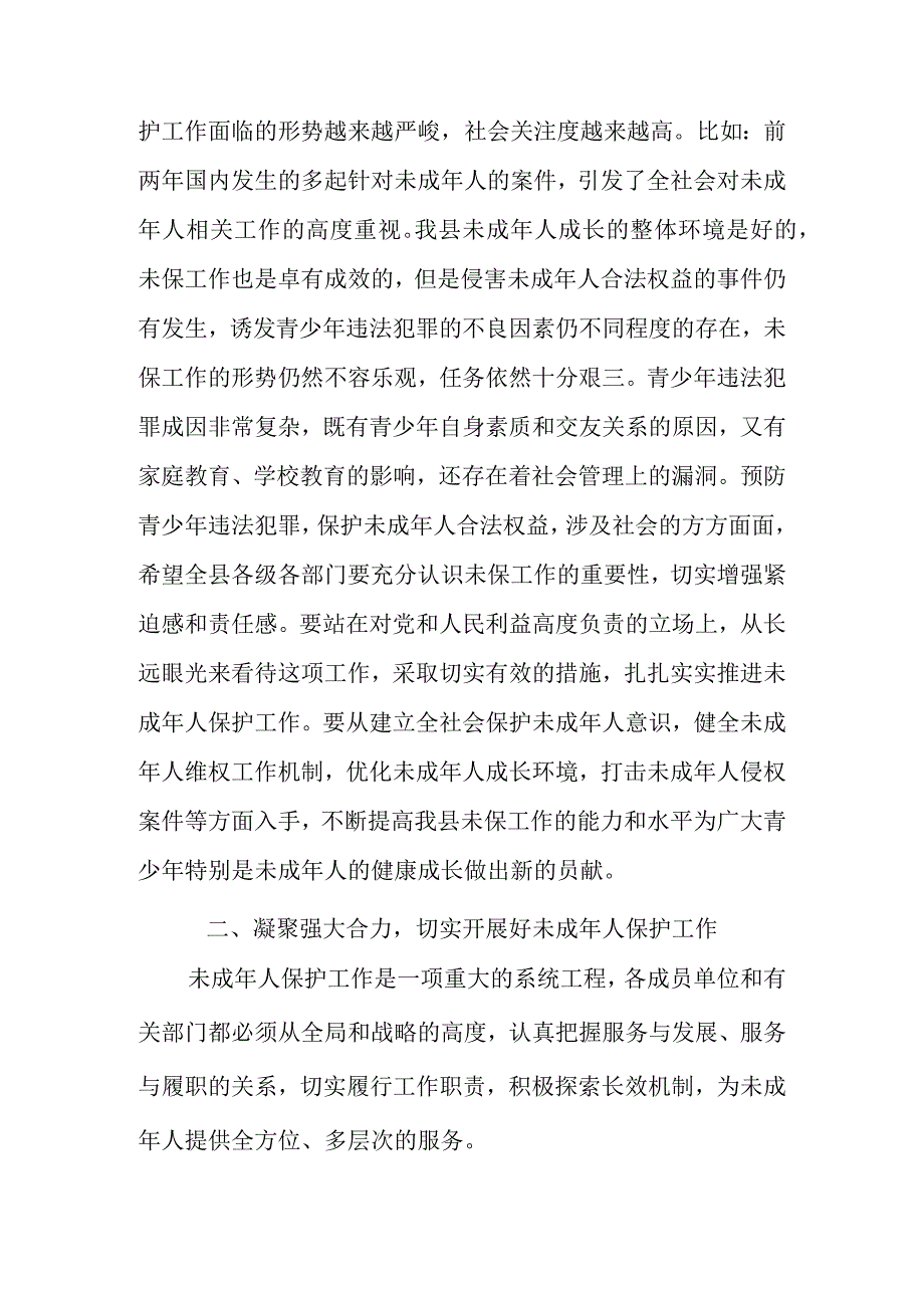 在全县未成年人保护工作会议上的讲话.docx_第2页