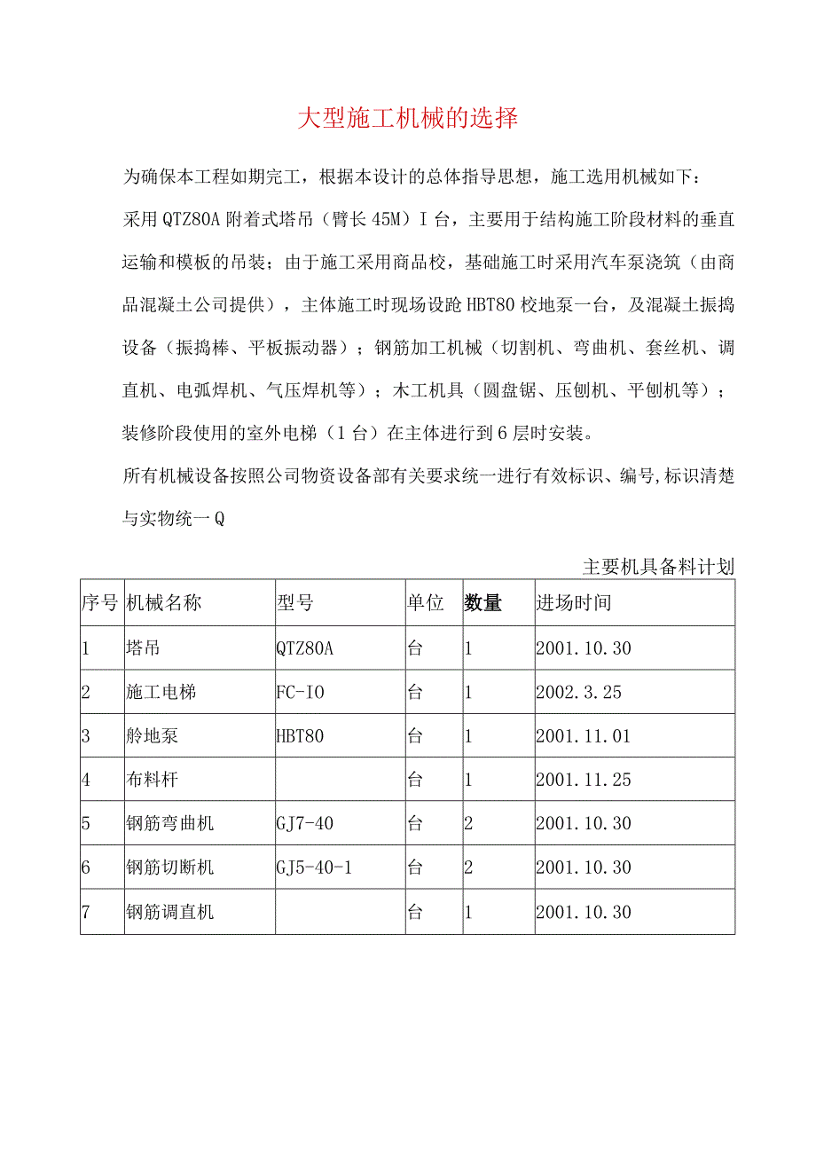 大型施工机械的选择.docx_第1页