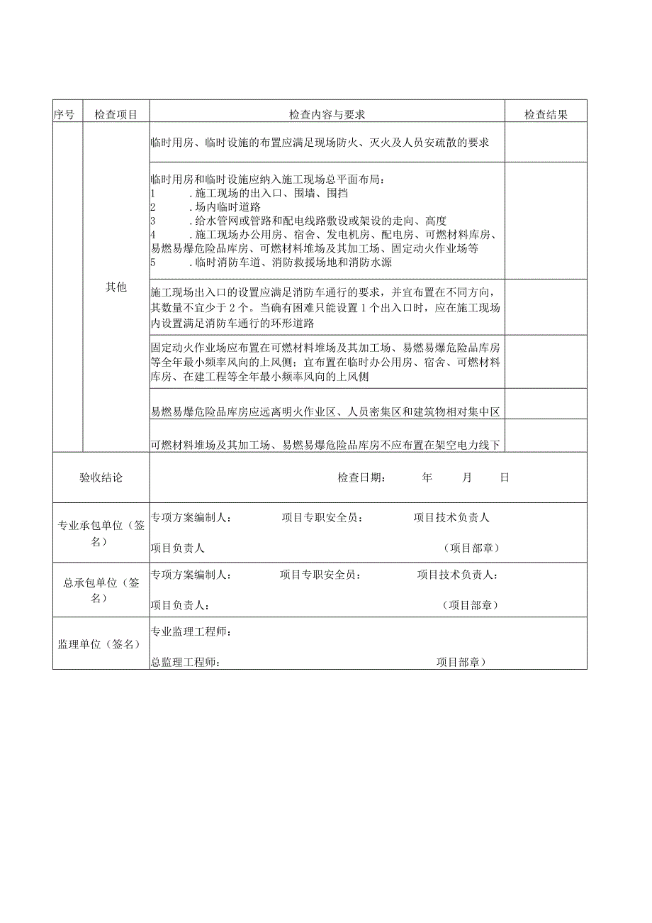 施工现场消防安全验收表(总平面布置).docx_第2页