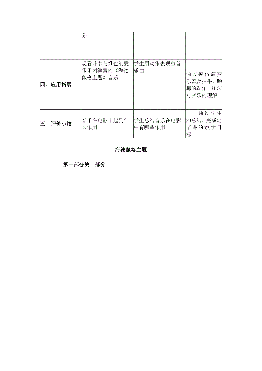 人音版六年级音乐下册（简谱）第6课《海德薇格主题》教学设计.docx_第2页