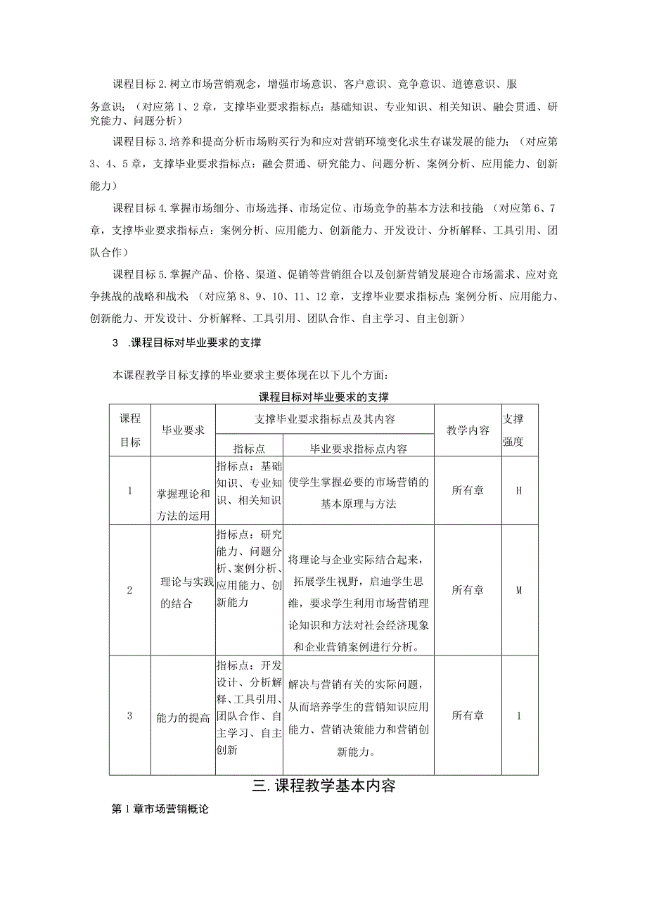 22《市场营销》学课程教学大纲2020修订.docx_第2页