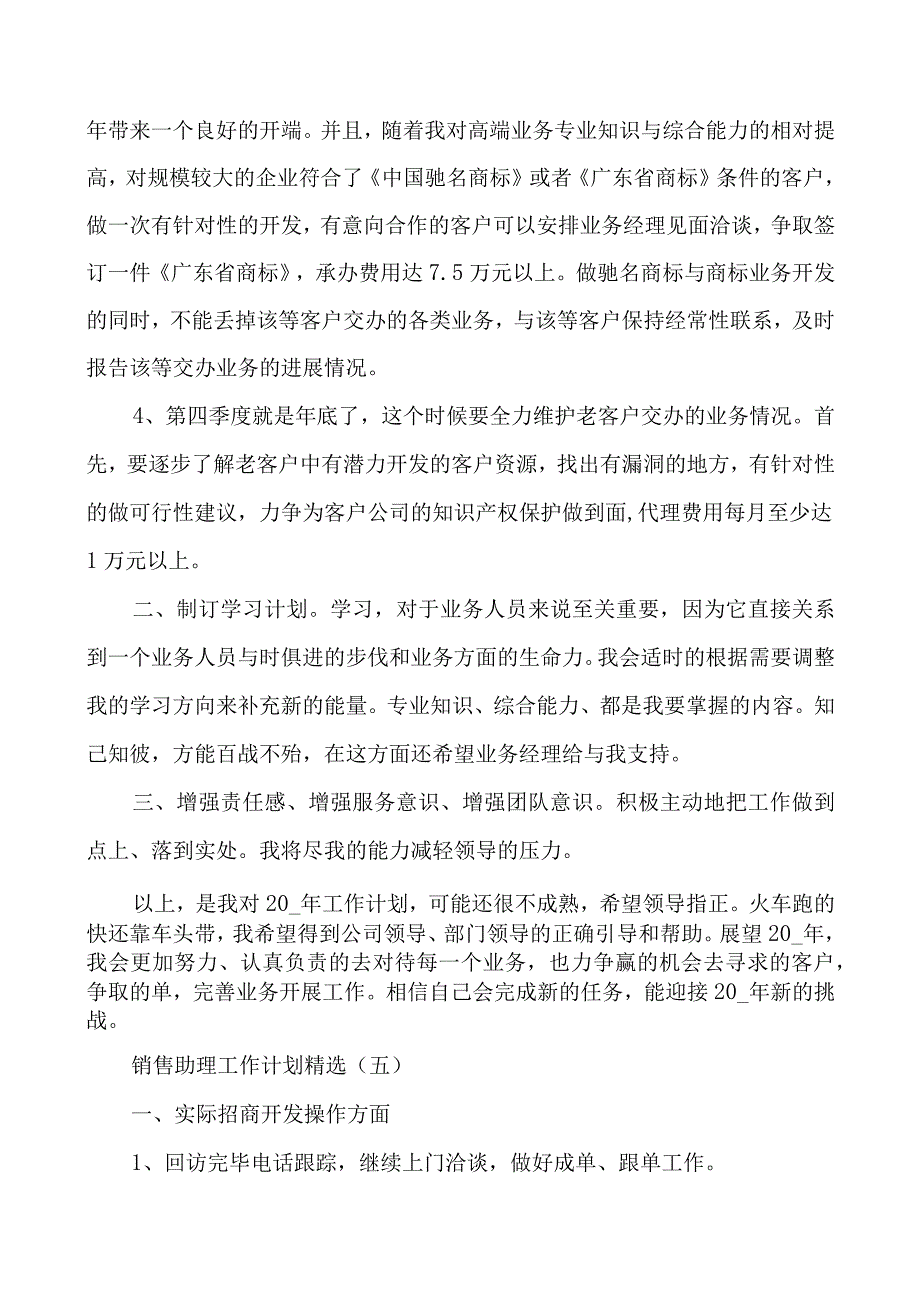 2023年销售助理工作计划范文.docx_第2页