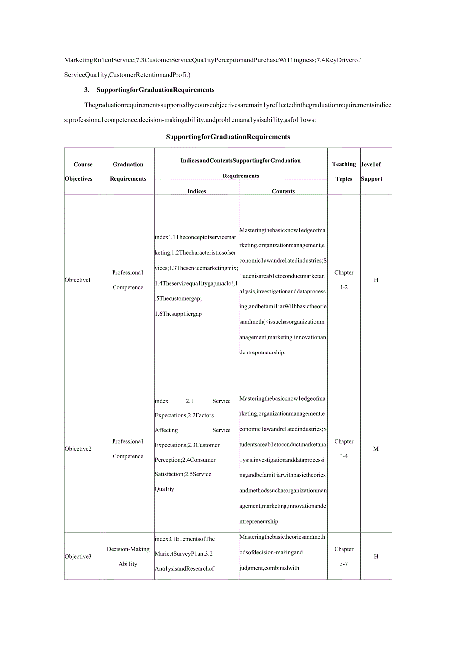 54《服务营销》课程教学大纲模版英文版-孟繁博.docx_第3页