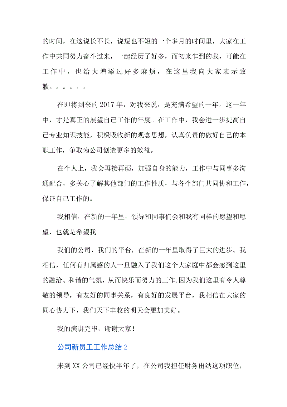 公司新员工工作总结九篇.docx_第2页