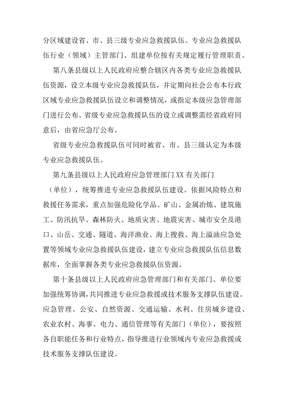 专业应急救援队伍建设管理办法.docx_第3页