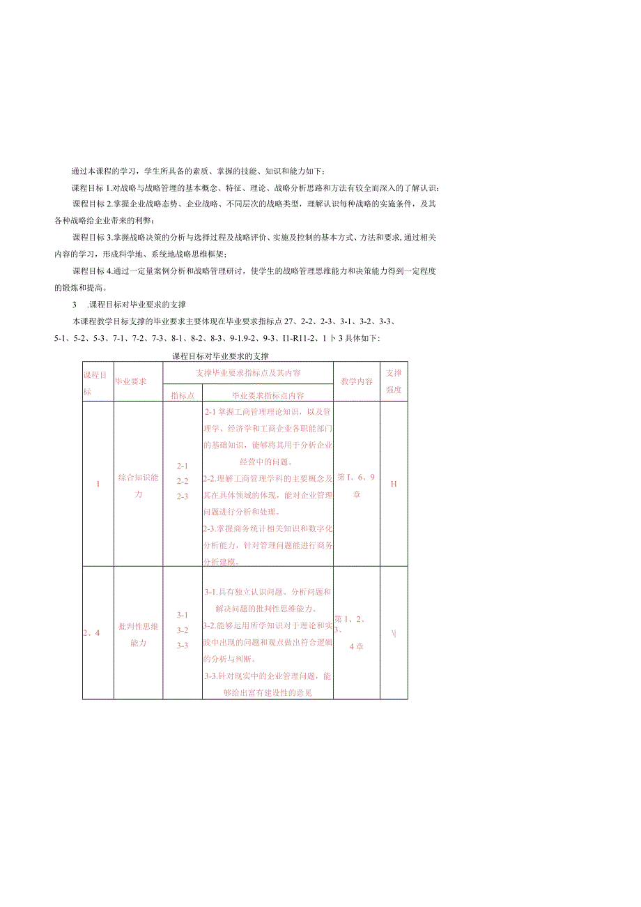 50《战略管理》课程教学大纲（中文）.docx_第2页