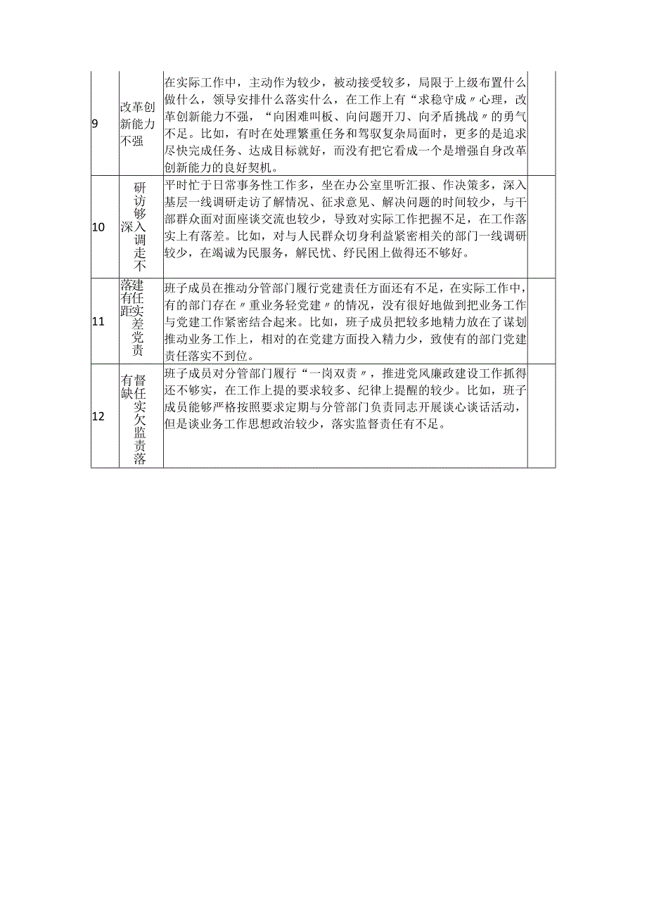 2023年主题教育领导班子问题台账.docx_第2页