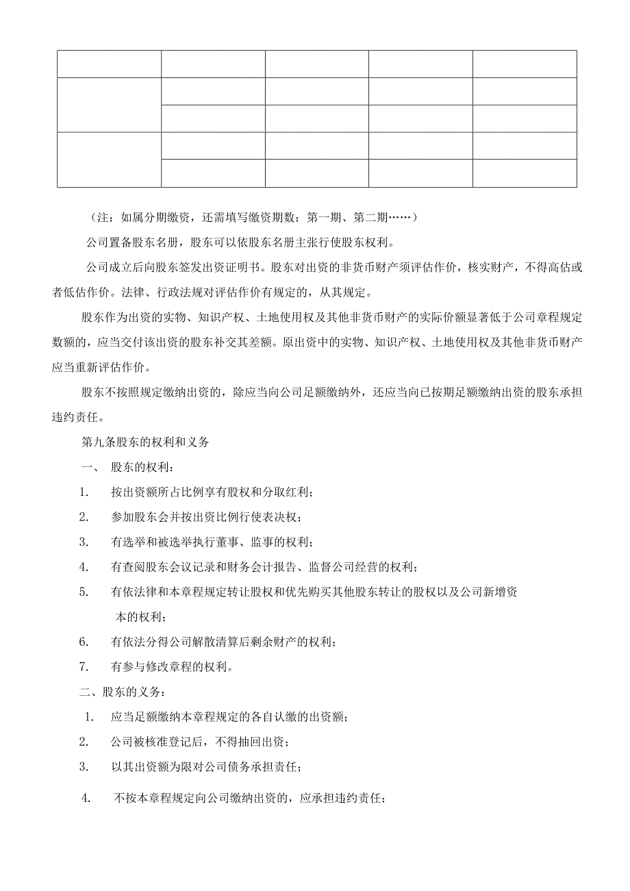 【最新】公司章程 模板.docx_第2页