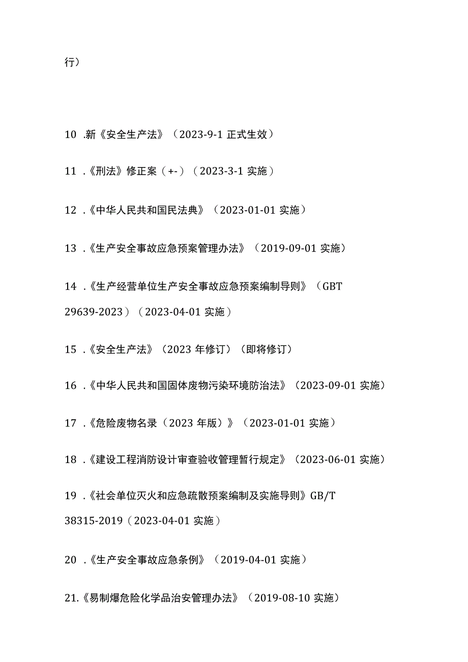 安全环境职业健康法律法规文件目录汇总全套.docx_第2页