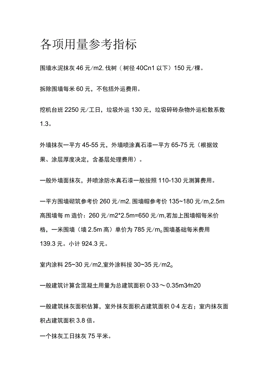 各项用量参考指标.docx_第1页