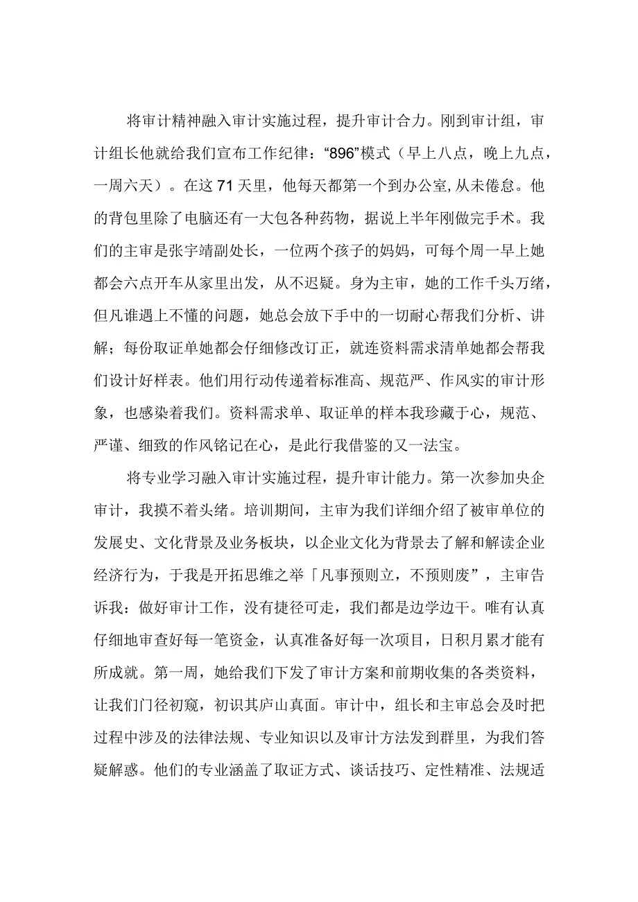 参加审计署企业审计技能提高班有感心得体会.docx_第2页