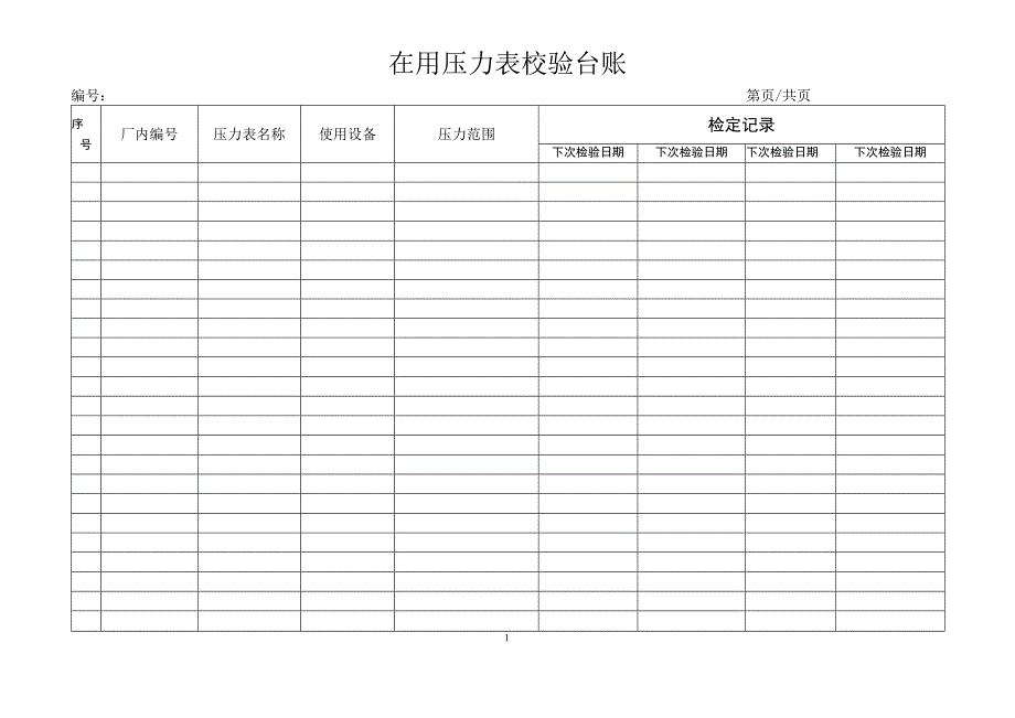 在用压力表校验台账.docx_第1页