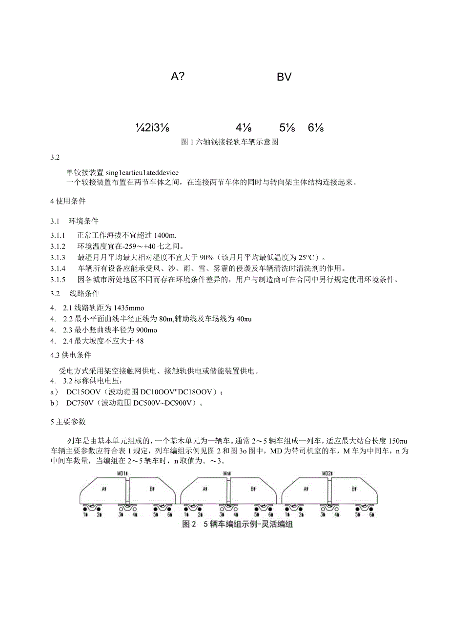 城市轨道交通高地板六轴铰接轻轨车辆通用技术条件.docx_第3页