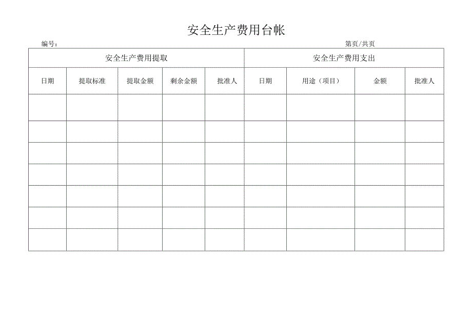 安全生产费用台帐.docx_第1页