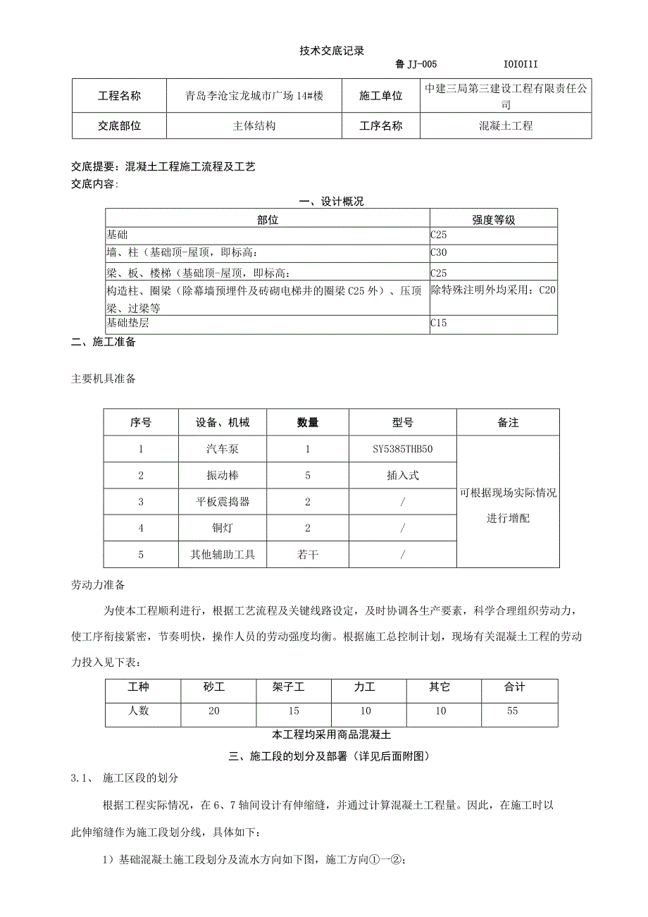 某城市广场混凝土工程技术交底.docx_第1页