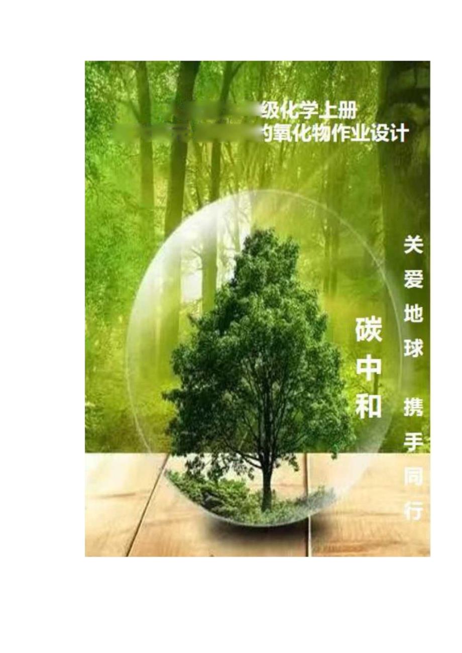 碳和碳的氧化物 单元作业设计.docx_第1页