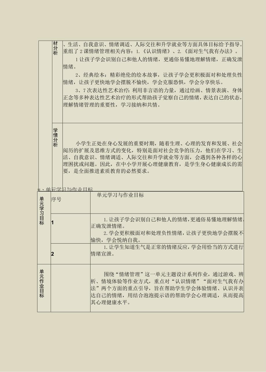 情绪管理 六年级心理健康教育第一单元作业.docx_第3页