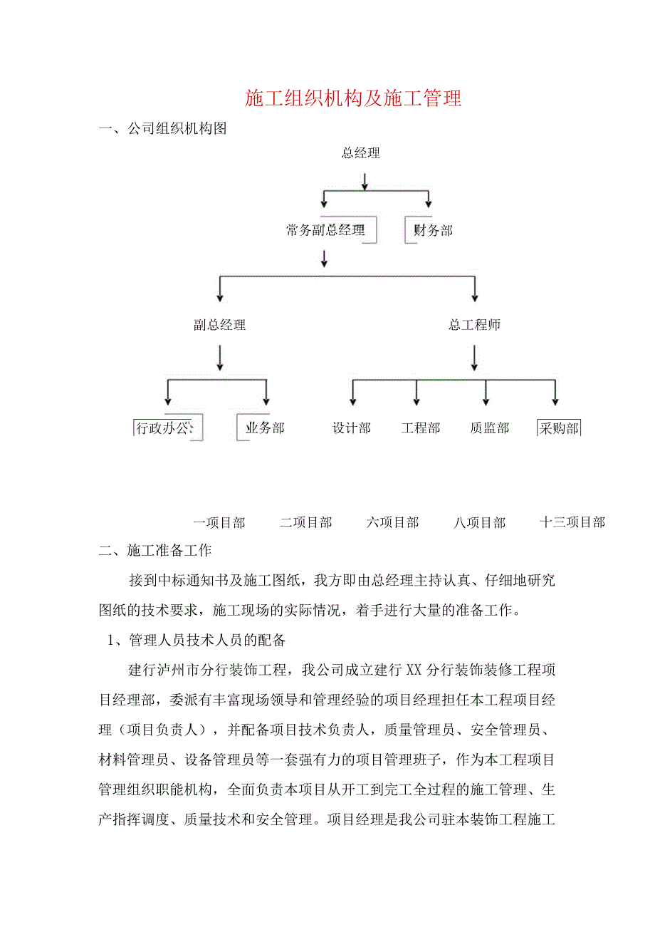 施工组织机构及施工管理.docx_第1页