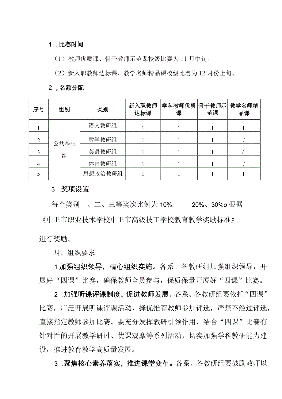 教师课堂教学“四课”比赛方案.docx_第3页