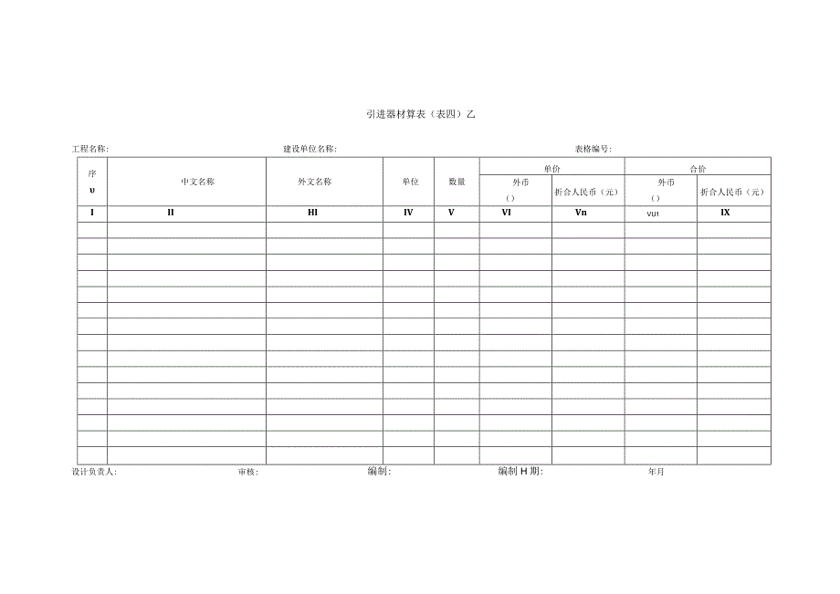 通信工程概预算课件：国内器材预概算表（表四）甲.docx_第2页