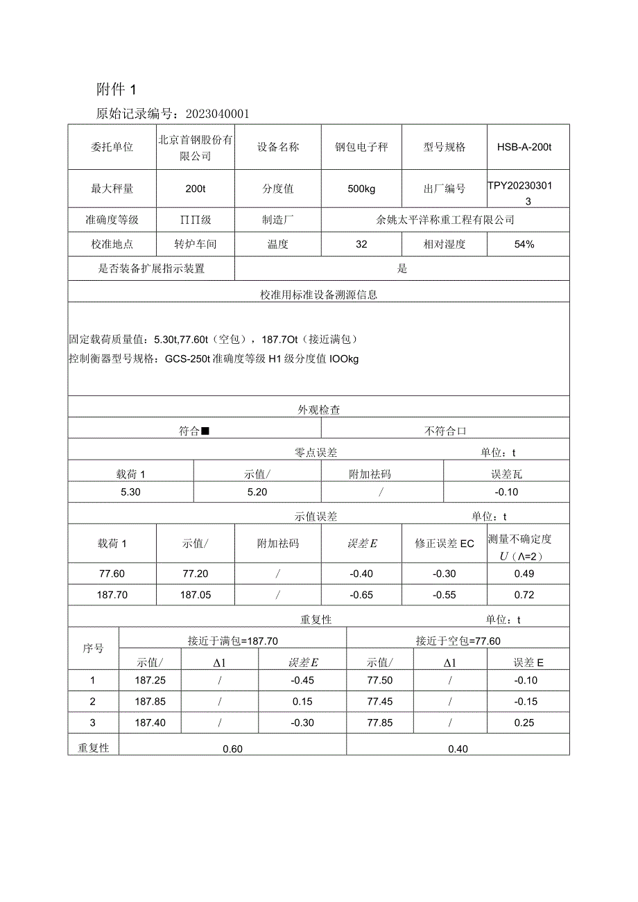 钢包电子秤校准规范实验报告.docx_第2页