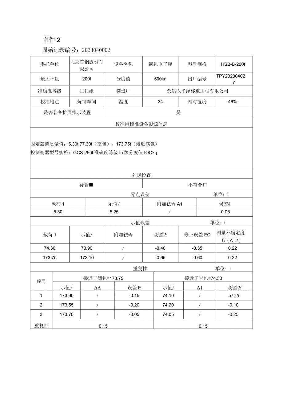 钢包电子秤校准规范实验报告.docx_第3页