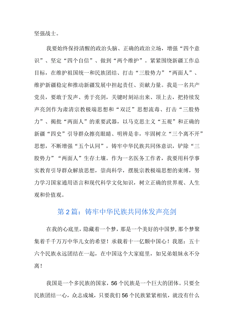 铸牢中华民族共同体发声亮剑六篇.docx_第2页