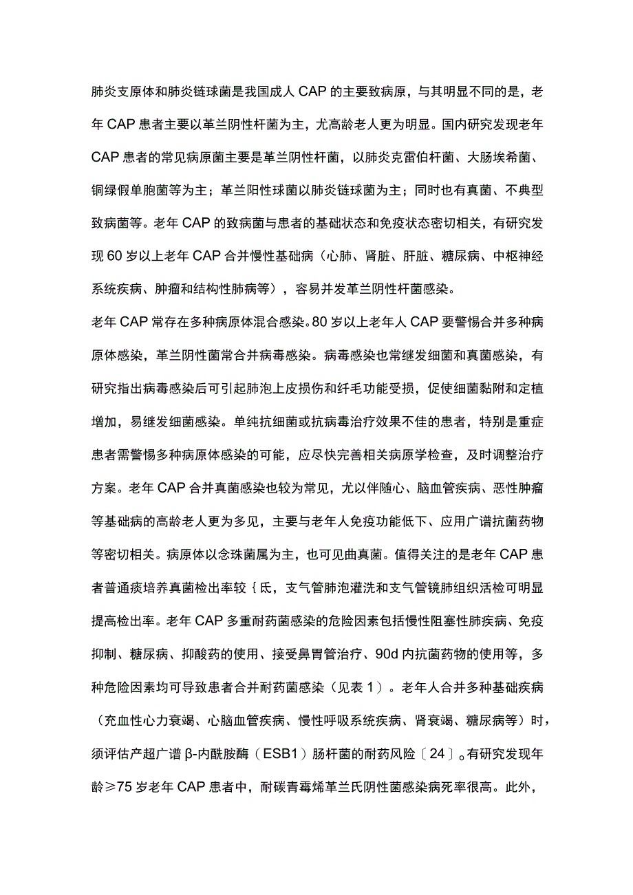 2023中国老年社区获得性肺炎急诊诊疗专家共识重点内容.docx_第3页