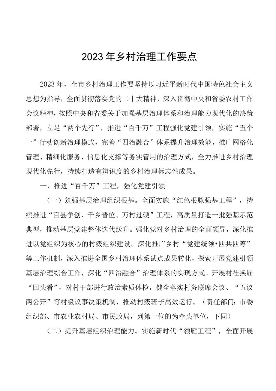 2023年乡村治理工作要点.docx_第1页