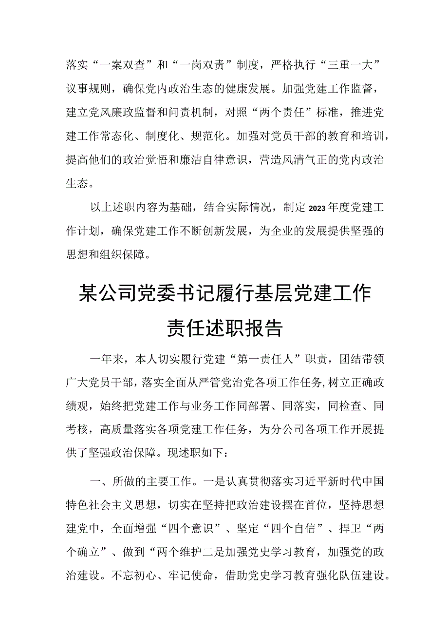 2023年度某公司党委书记抓党建工作述职报告.docx_第3页