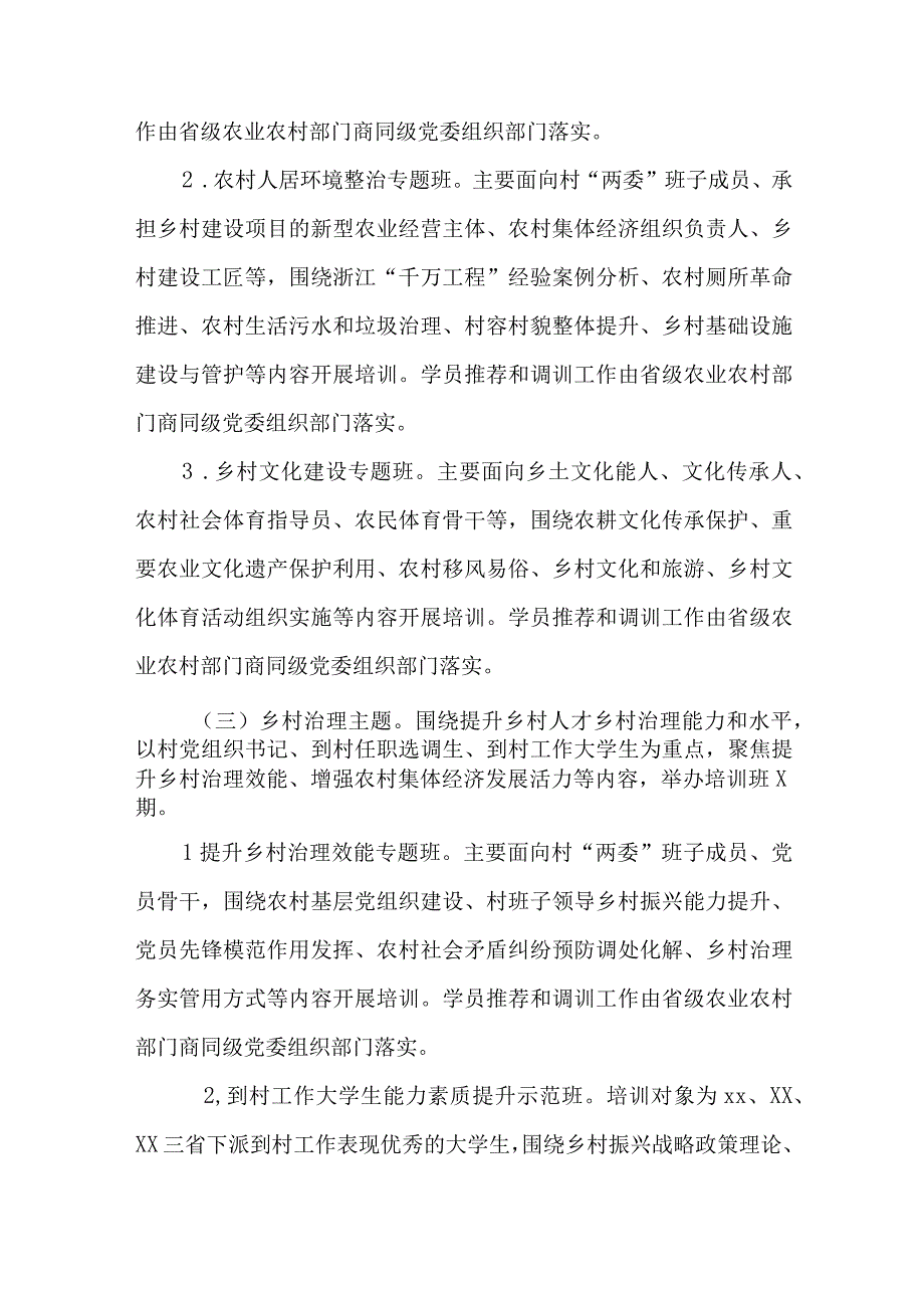 2023年农村实用人才带头人和到村任职、按照大学生村官管理的选调生等培训工作计划.docx_第3页